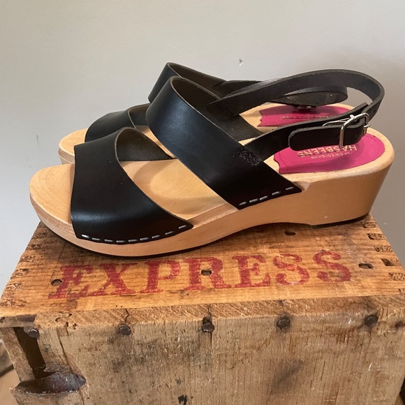 Swedish Hasbeen black strappy sandal size 36 - Picture 4 of 6